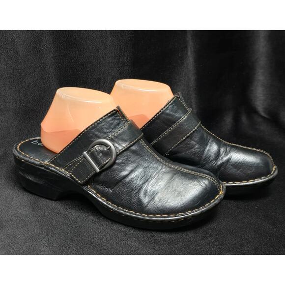 B.O.C. Karley Wedge Black Clog Mules - Picture 11 of 11